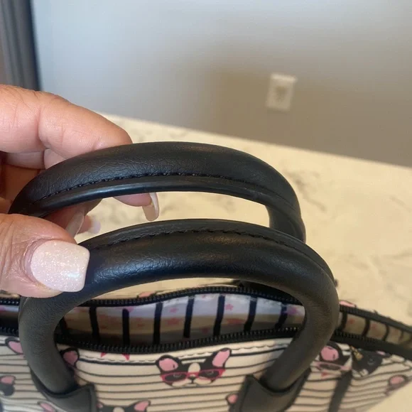 Betsey Johnson Black and White French Bulldog Crossbody Bag - Picture 10 of 10